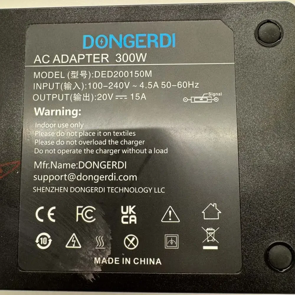 DONGERDI DED200150M 300W AC Adapter 20V 15A Power Supply